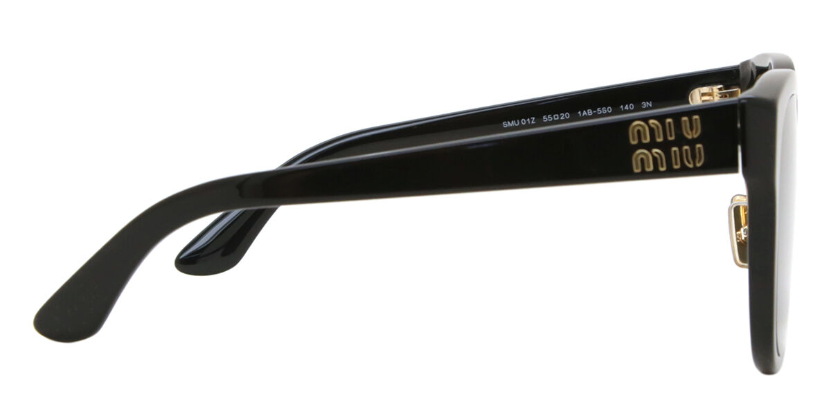Miu Miu MU01ZS 1AB5S0 Square Black Sunglasses | SmartBuyGlasses Canada