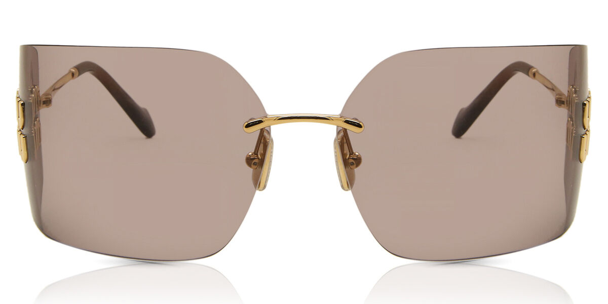 Miu Miu MU54YS 5AK06I Wraparound Gold Sunglasses | SmartBuyGlasses