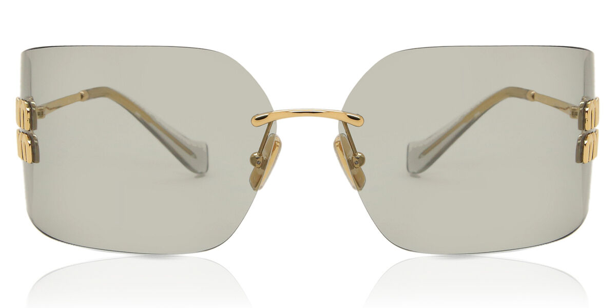 Miu Miu MU54YS 5AK30B Wraparound Gold Sunglasses | SmartBuyGlasses
