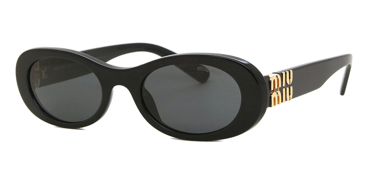 Miu Miu MU06ZS 1AB5S0 Oval Black Sunglasses | SmartBuyGlasses Canada