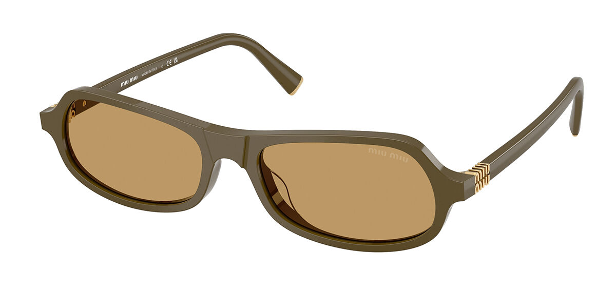 Miu Miu MU56ZS ZVN5S0 Geometric Pale Gold Sunglasses