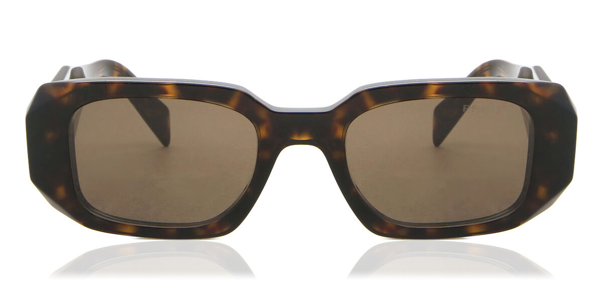 Prada PR 17WS Symbole 2AU8C1 Rectangle Tortoise Sunglasses