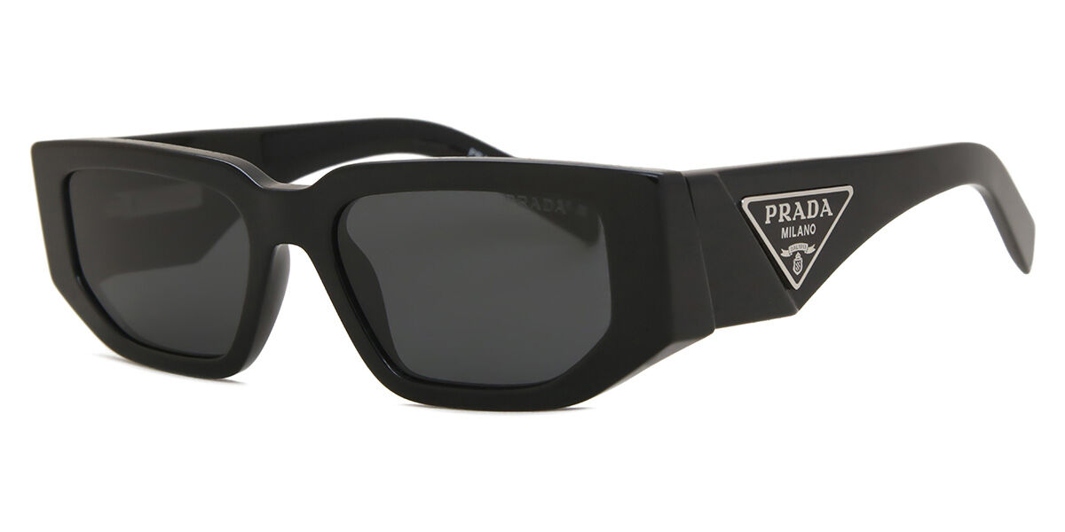 Prada PR 09ZS 1AB5S0 Rectangle Black Sunglasses | SmartBuyGlasses