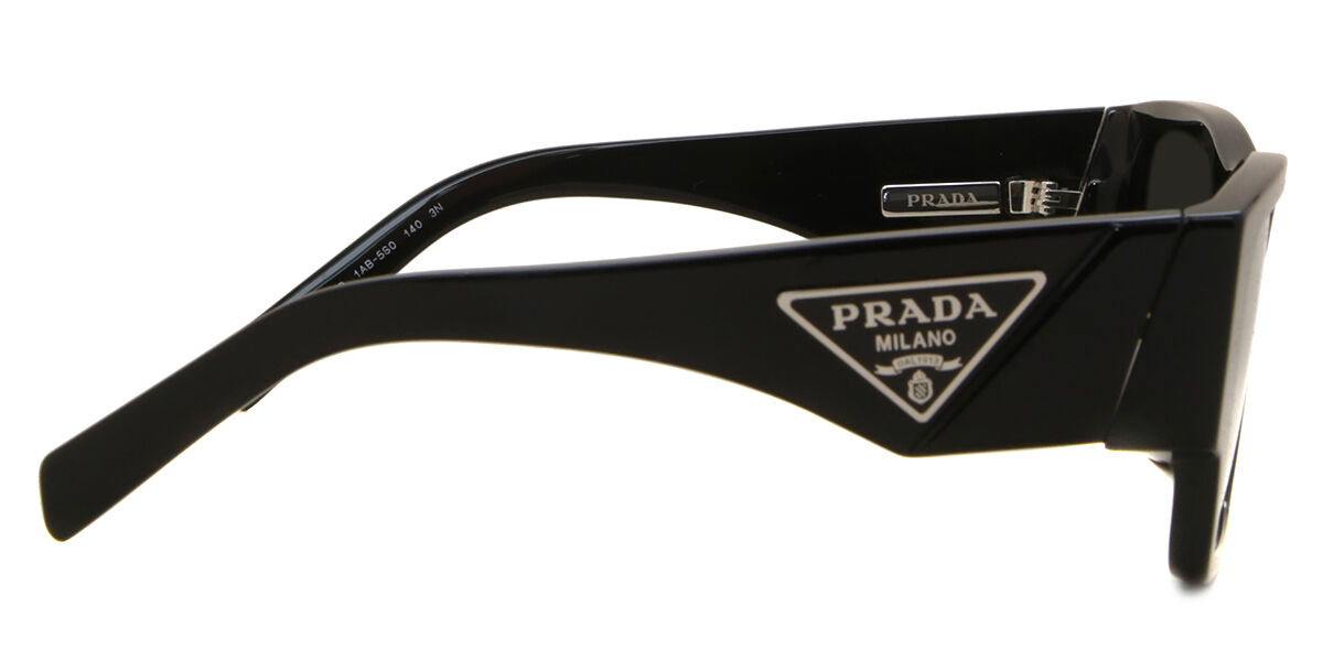 Prada PR 10ZSF Asian Fit 1AB5S0 Square Black Sunglasses