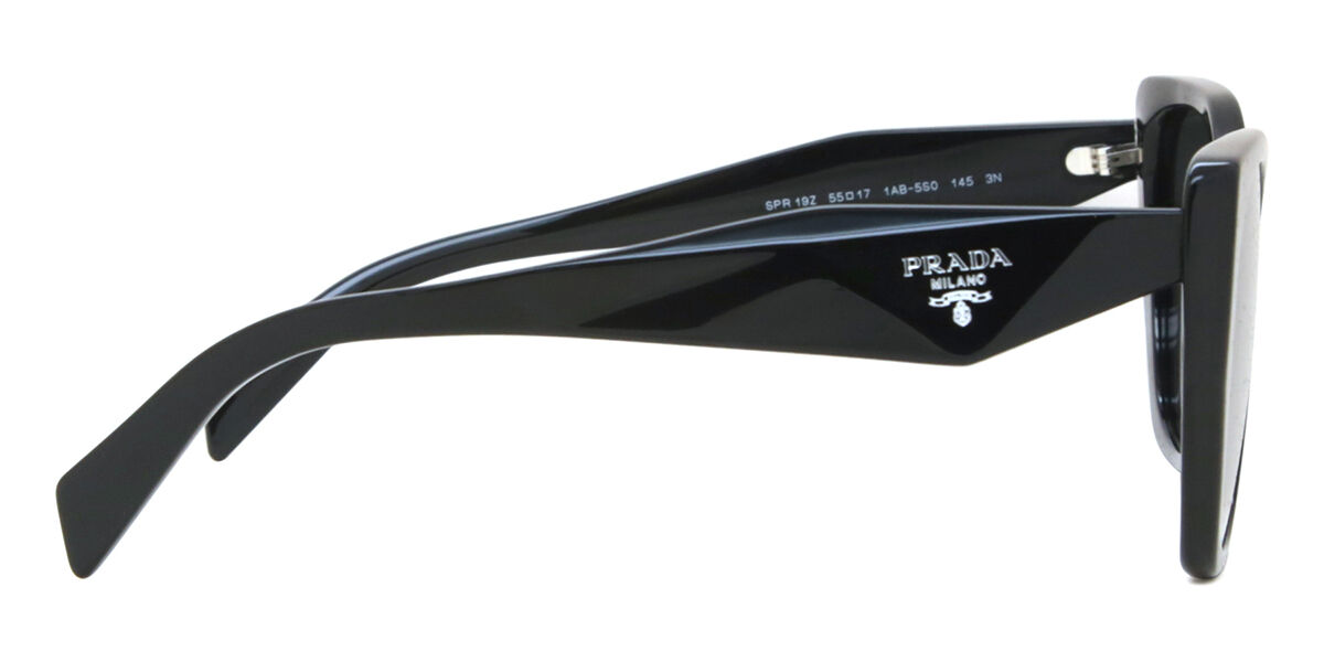 Prada PR 19ZS 1AB5S0 Cat Eye Black Sunglasses | SmartBuyGlasses Canada