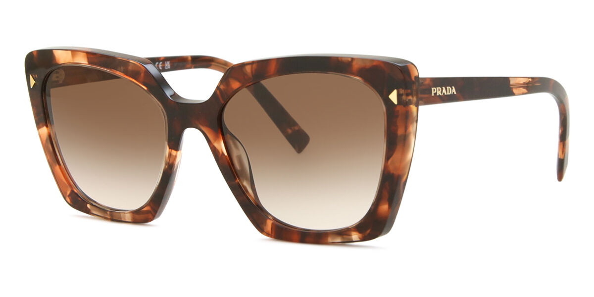 哲 Prada PR 23ZS 07R0A6 Cat Eye Caramel Tortoise Sunglasses