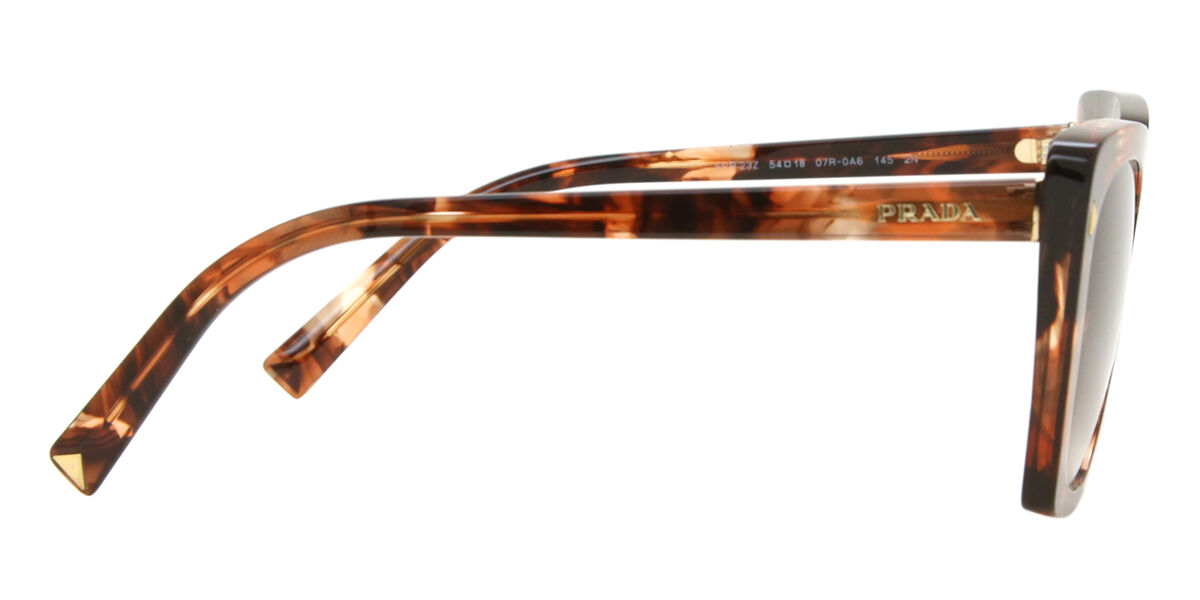 Prada PR 23ZS 07R0A6 Cat Eye Caramel Tortoise Sunglasses