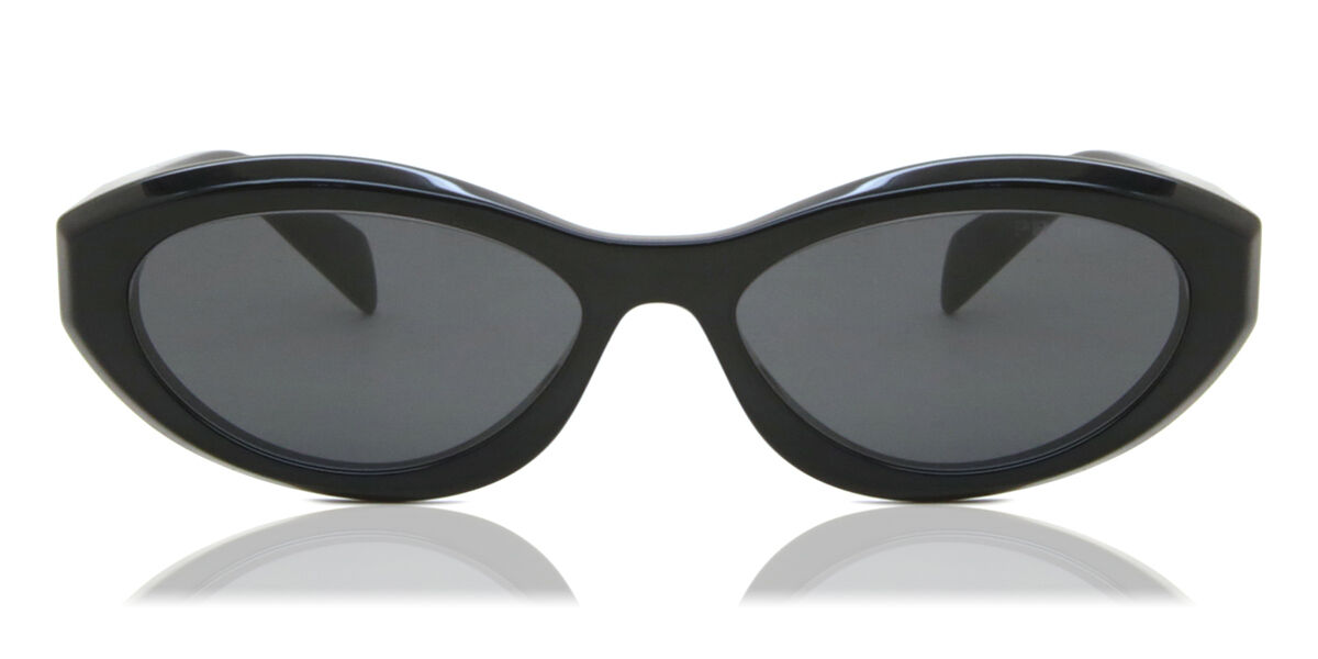 Prada PR 26ZS 16K08Z Oval Black Sunglasses | SmartBuyGlasses Canada