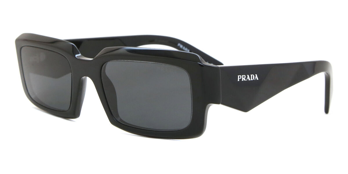 Prada PR 27ZS 16K08Z Rectangle Black Sunglasses | SmartBuyGlasses