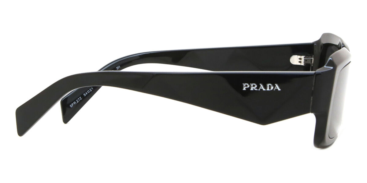 Prada PR 27ZS 16K08Z Rectangle Black Sunglasses | SmartBuyGlasses
