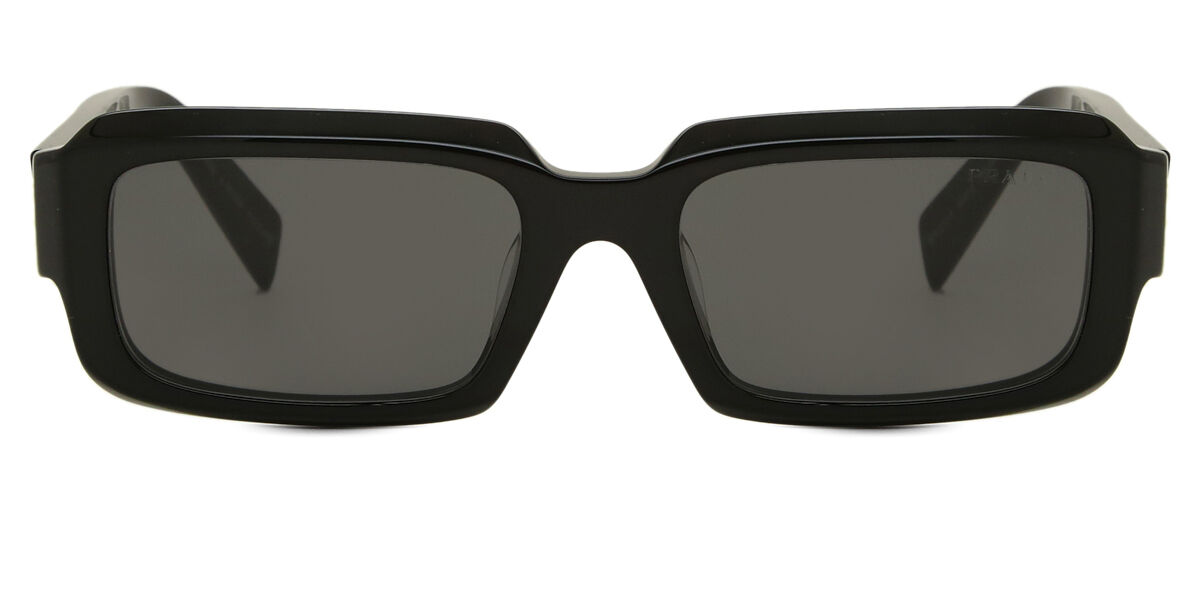 Prada PR 27ZSF Asian Fit 16K08Z Rectangle Black Sunglasses