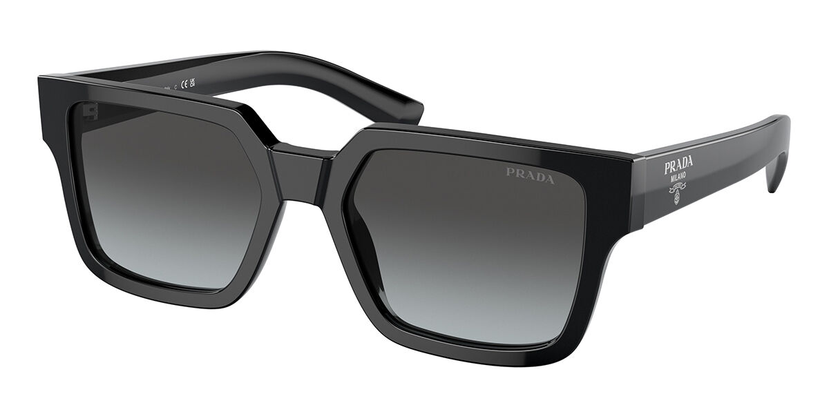ポ*ス様 PRADA Prada PR 03ZSF Asian Fit 1AB06T Square Black Sunglasses