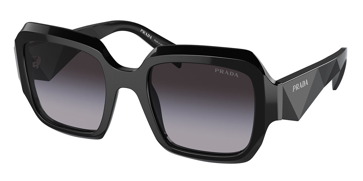 Prada PR 28ZSF Asian Fit 16K90A Square Black Sunglasses
