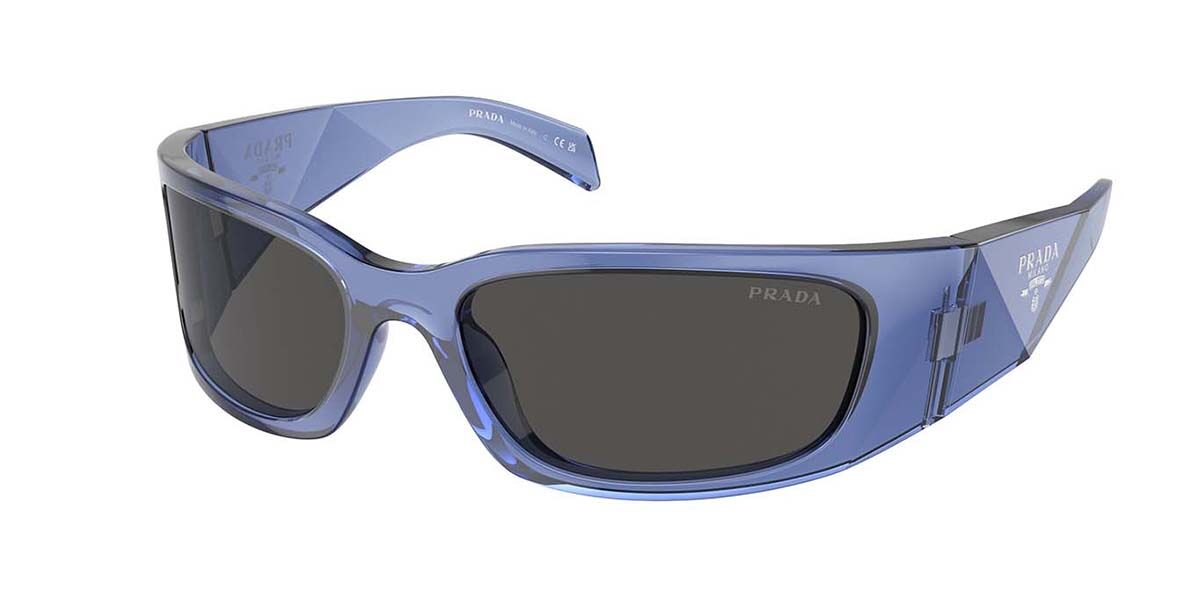 Prada PR A19S 1AB5S0 Wraparound Black Sunglasses | SmartBuyGlasses