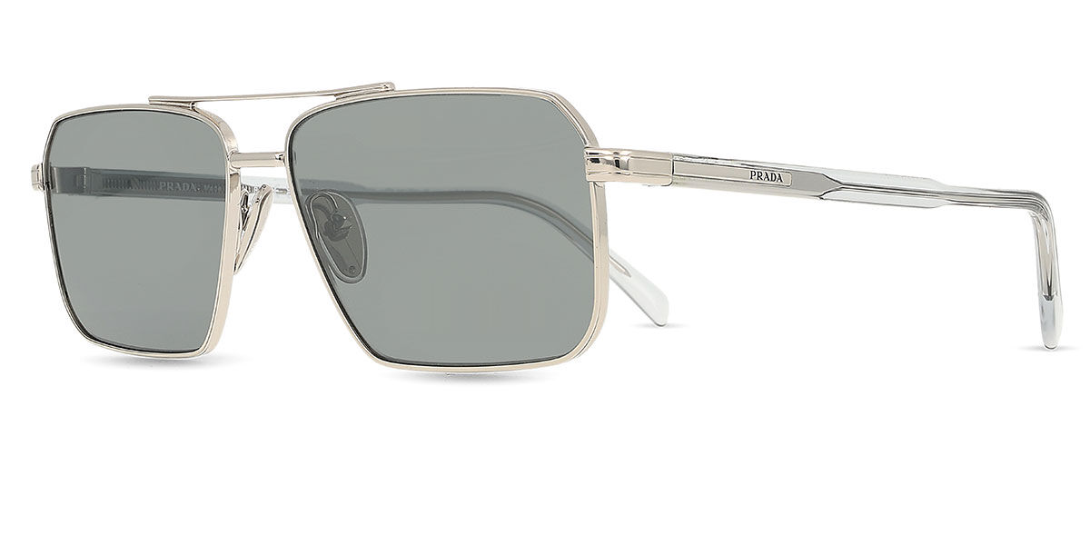 Prada PR A57S 1BC175 Pilot Silver Sunglasses | SmartBuyGlasses Canada