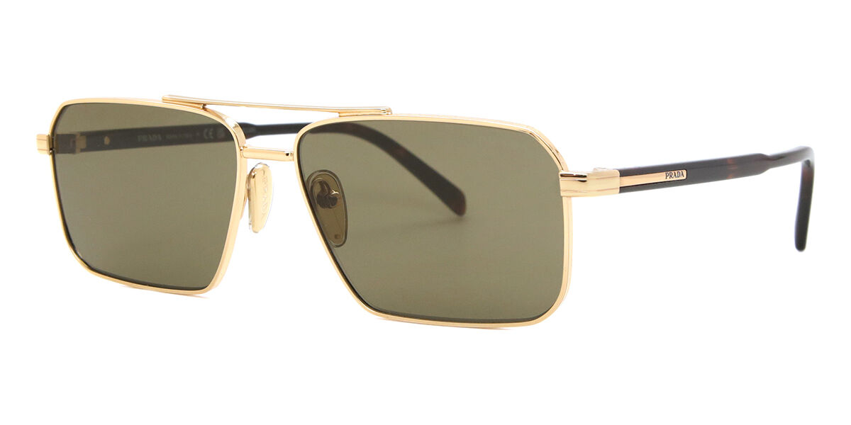 D&f Prada PR A57S 5AK90F Pilot Gold Sunglasses | SmartBuyGlasses Canada