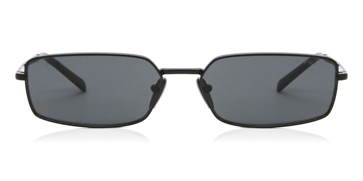 Prada PR A60S 1AB5S0 Rectangle Black Sunglasses | SmartBuyGlasses