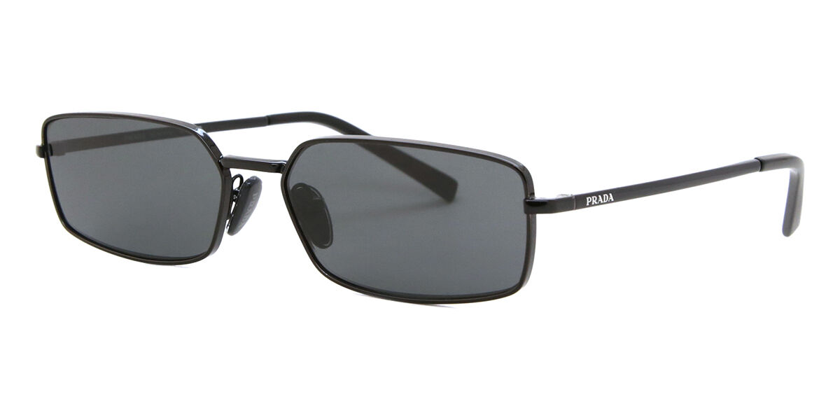 Prada PR A60S 1AB5S0 Rectangle Black Sunglasses | SmartBuyGlasses