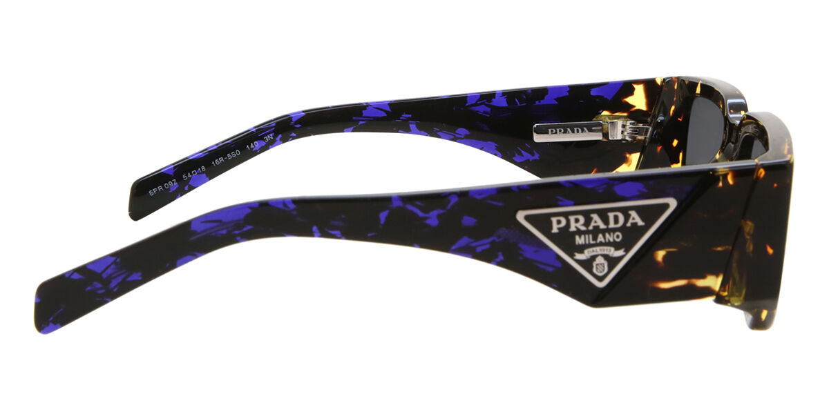 Prada PR 09ZS 16R5S0 Rectangle Black Turtle Malt Tortoise
