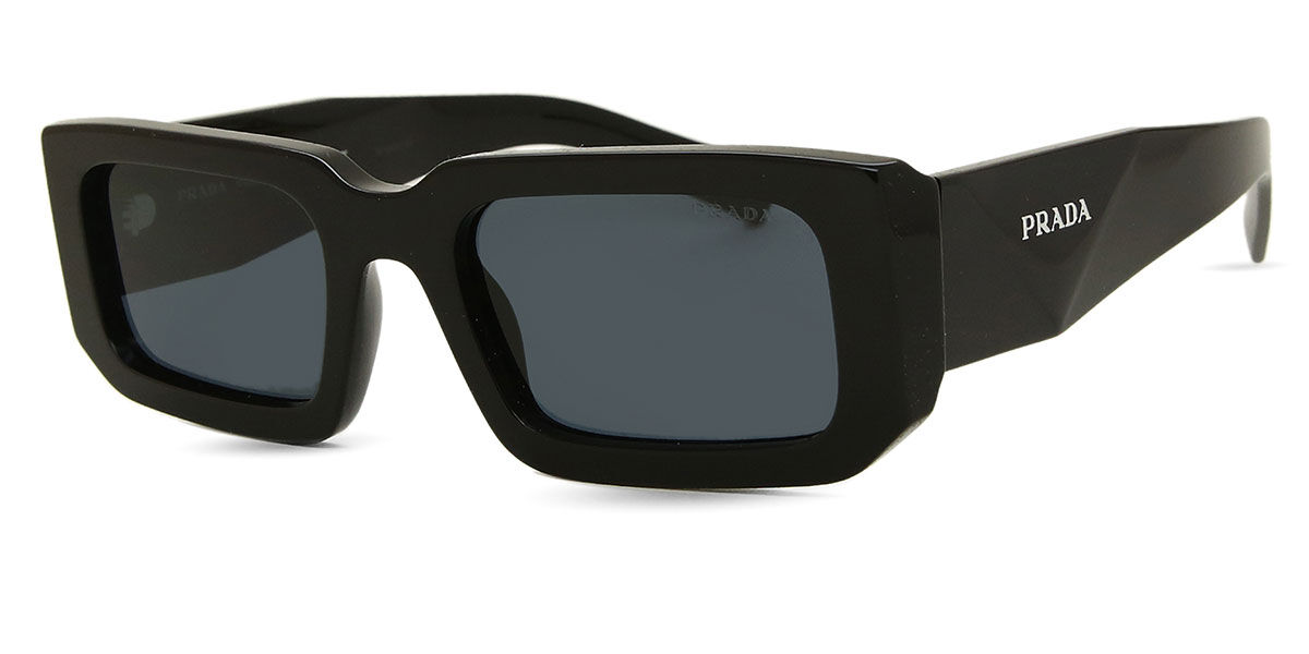 Prada PR 06YS 16K2K1 Rectangle Black Sunglasses | SmartBuyGlasses