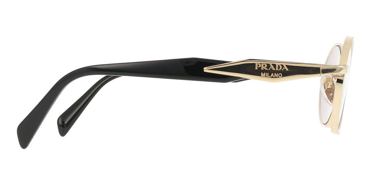 Prada PR 65ZS ZVN20I Oval Pale Gold Sunglasses | SmartBuyGlasses