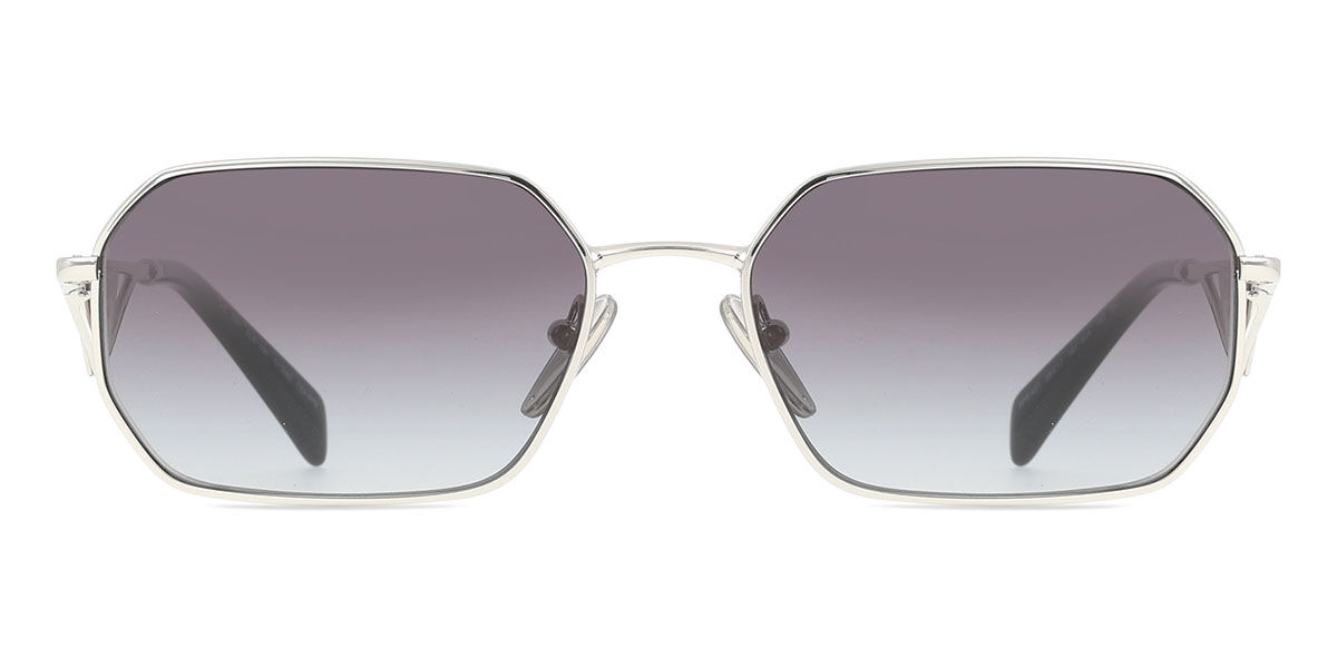 Prada PR A51S 1BC90A Geometric Silver Sunglasses | SmartBuyGlasses