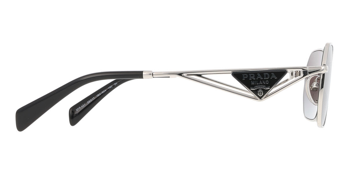 Prada PR A51S 1BC90A Geometric Silver Sunglasses | SmartBuyGlasses