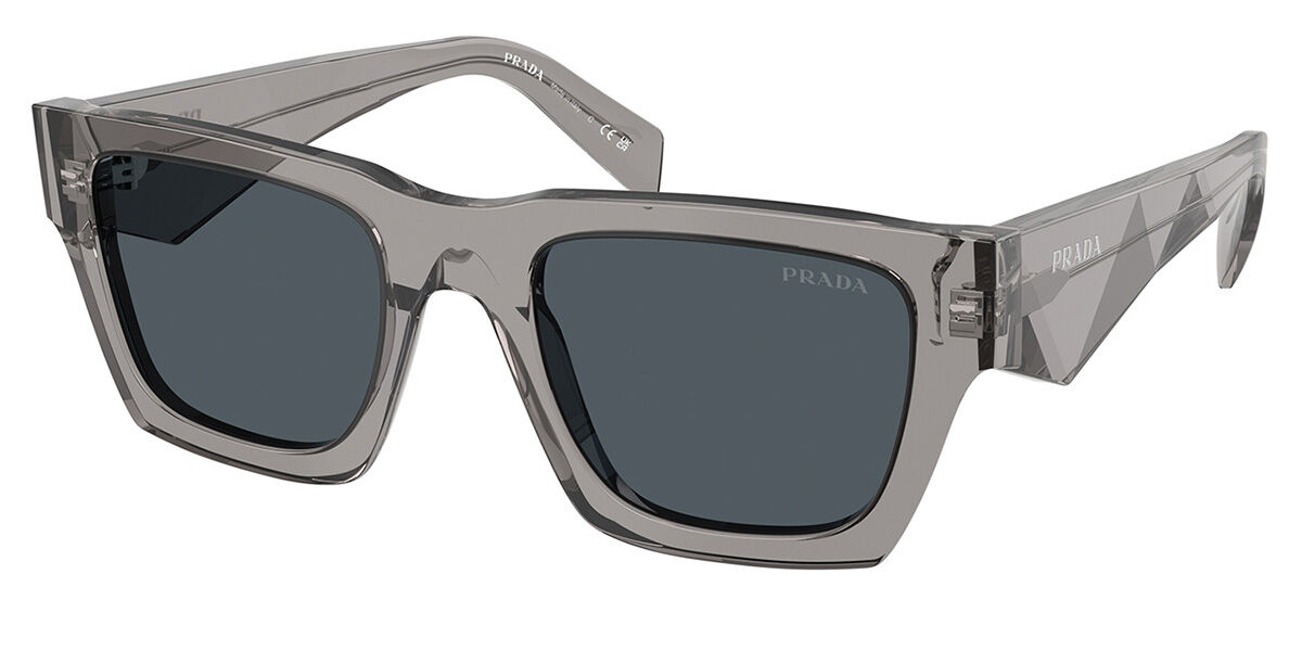 Prada PR A06SF Asian Fit 15O50B Square Black Clear Tortoise