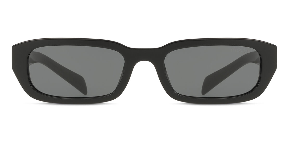 Prada PR B06S 16K08Z Rectangle Black Sunglasses | SmartBuyGlasses
