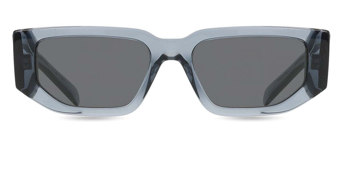 Prada PR 09ZS 18S09T Rectangle Transparent Asphalt Grey Sunglasses