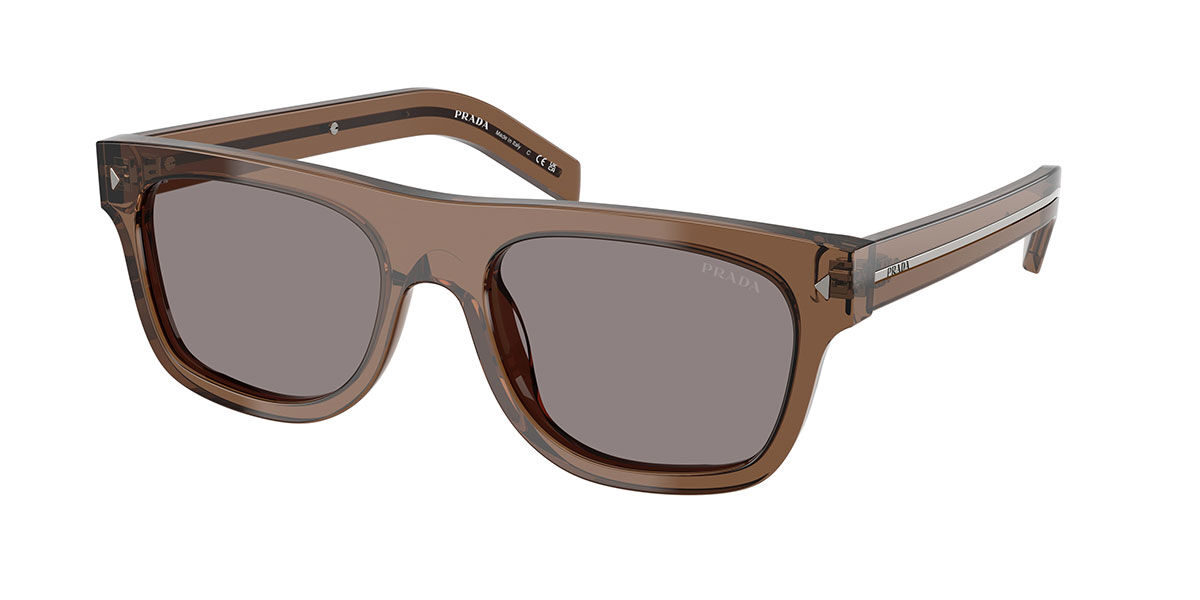 Prada PR A04S 15O70C Square Black Clear Tortoise Sunglasses