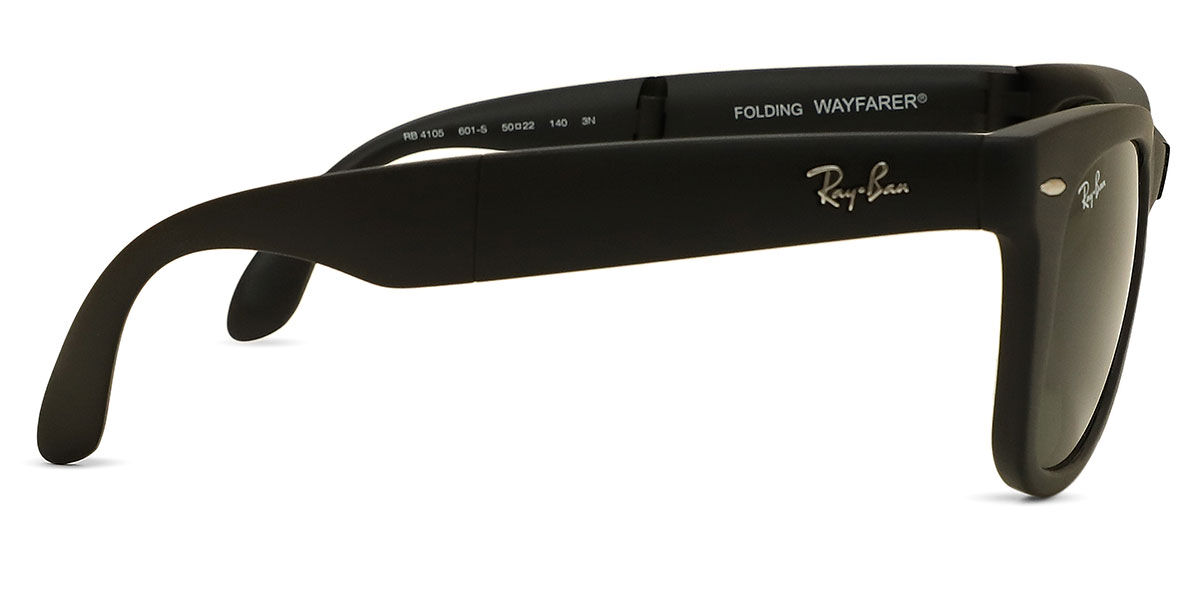 Ray-Ban RB4105 Wayfarer Folding 601S Square Matte Black Sunglasses
