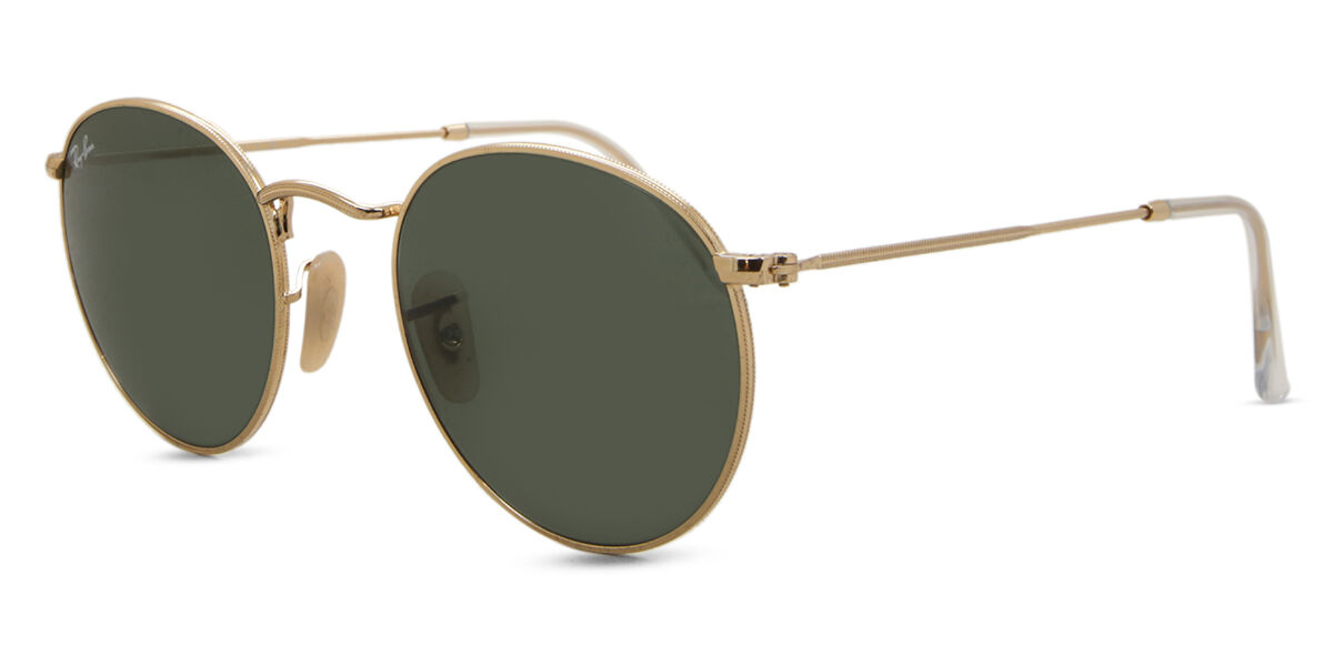 Ray-Ban RB3447 Round Metal 001 Round Arista Gold Sunglasses