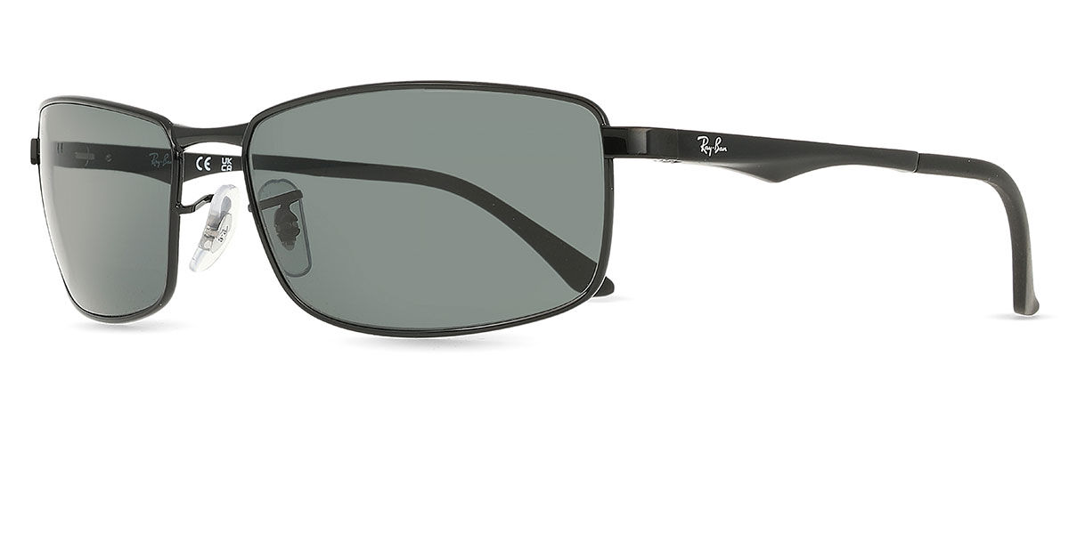 Ray-Ban RB3498 Active Lifestyle 002/71 Rectangle Black Sunglasses