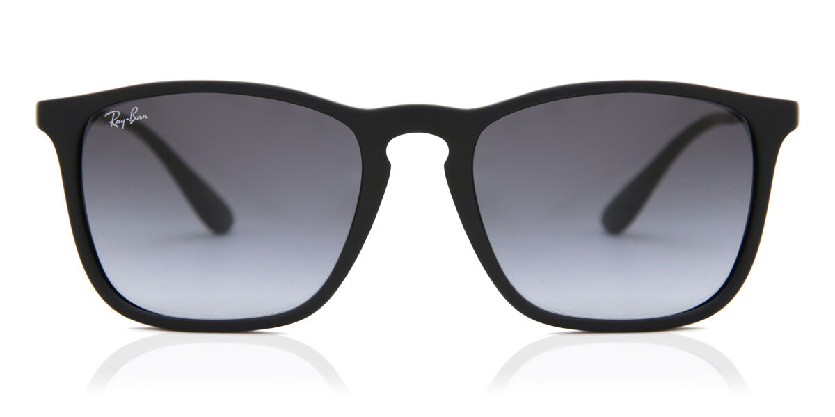 Ray-Ban RB4187 Chris 622/8G Square Rubber Black Sunglasses