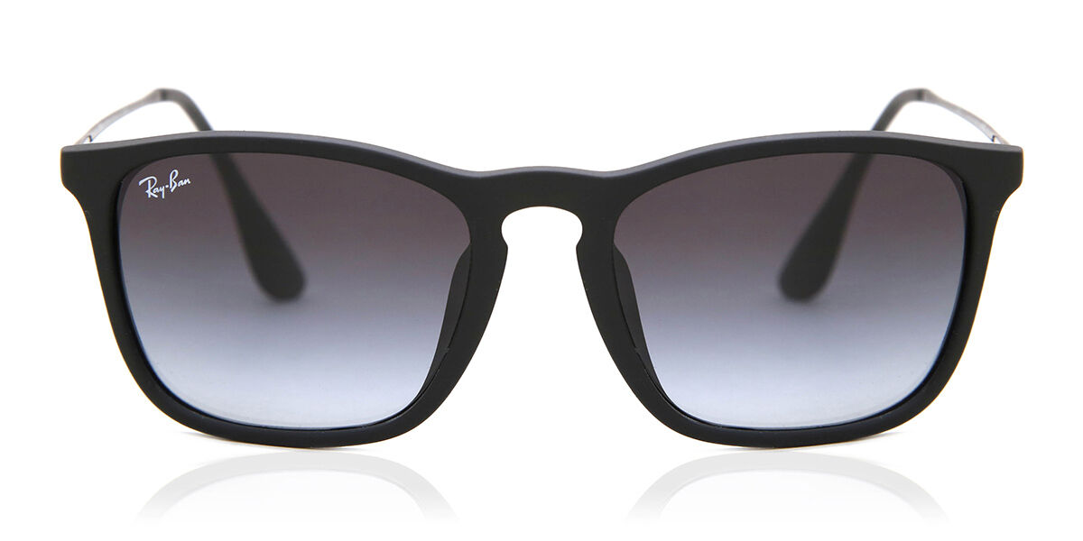 Ray-Ban RB4187F Chris Asian Fit 622/8G Square Rubber Black