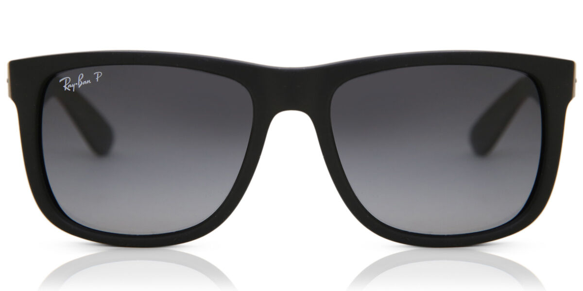 Ray-Ban RB4165 Justin Polarized 622/T3 Square Black Rubber