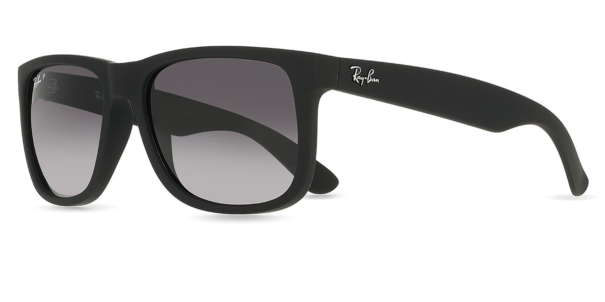 Ray-Ban RB4165 Justin Polarized 622/T3 Square Black Rubber