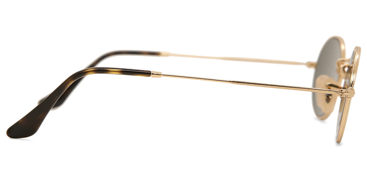Ray-Ban RB3547N Oval Flat Lenses 001 Oval Gold Sunglasses