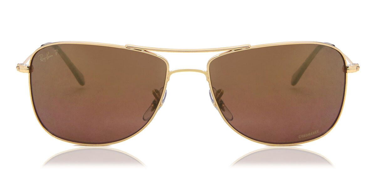 その他 Ray Ray-Ban RB3543 Chromance Polarized 003/5J Aviator Shiny Silver