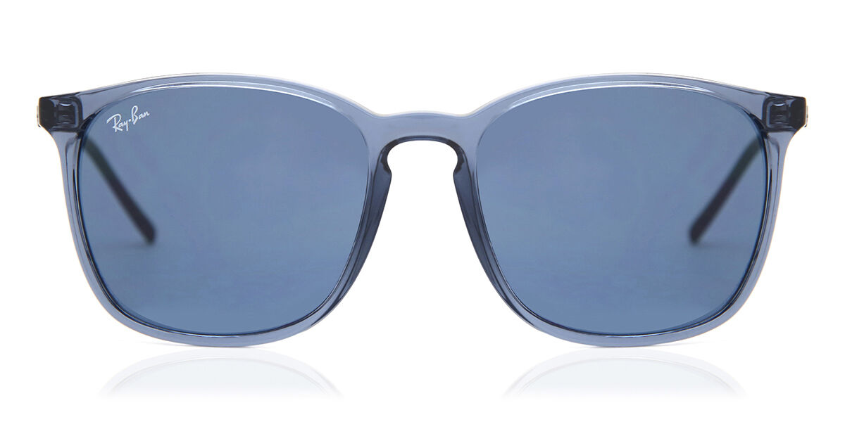 Ray-Ban RB4387 639980 Square Transparent Blue Sunglasses