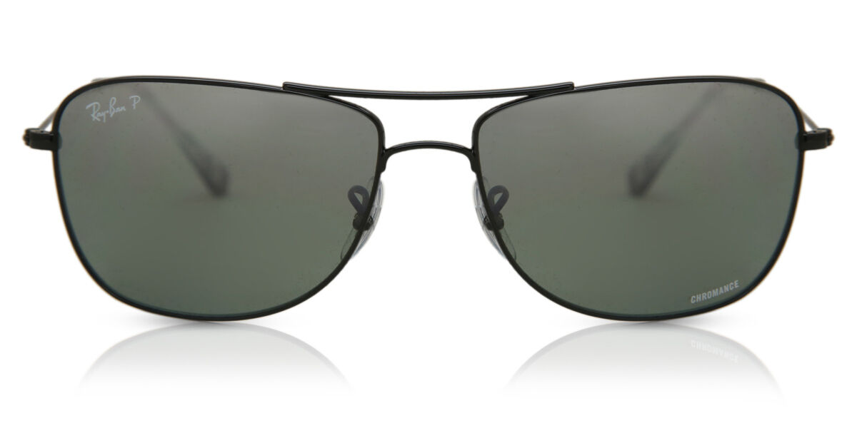 Ray-Ban RB3543 Chromance Polarized 002/5L Aviator Black Sunglasses