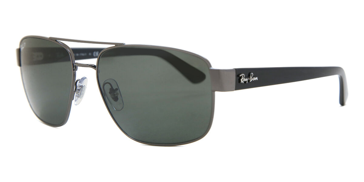 Ray-Ban RB3663 Polarized 004/58 Aviator Shiny Gunmetal Sunglasses
