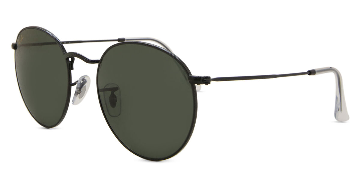 Ray-Ban RB3447 Round Metal 919931 Round Black Sunglasses