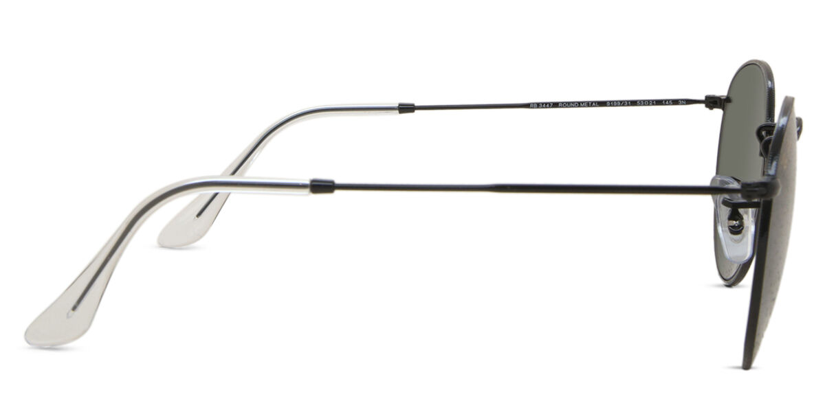 Ray-Ban RB3447 Round Metal 919931 Round Black Sunglasses