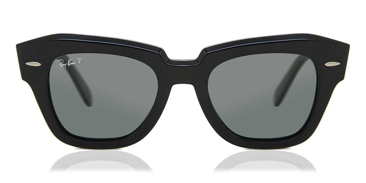 Ray-Ban RB2186 State Street Polarized 901/58 Square Black
