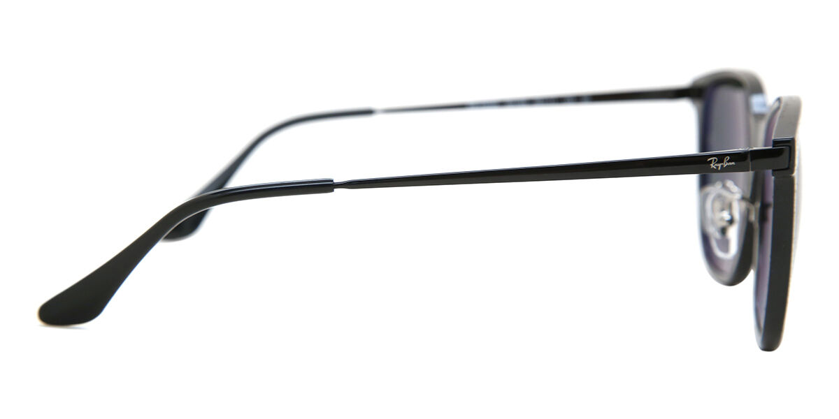 Ray-Ban RB4333D Asian Fit Polarized 601/9A Square Black Sunglasses