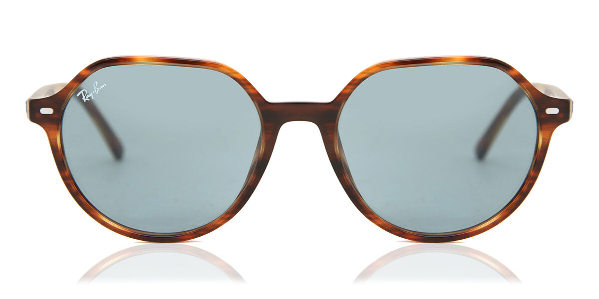 Ray-Ban RB2195 Thalia 954/62 Oval Striped Havana Sunglasses