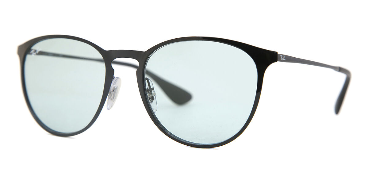 Ray-Ban RB3539 Erika Metal 002/Q5 Oval Black Sunglasses