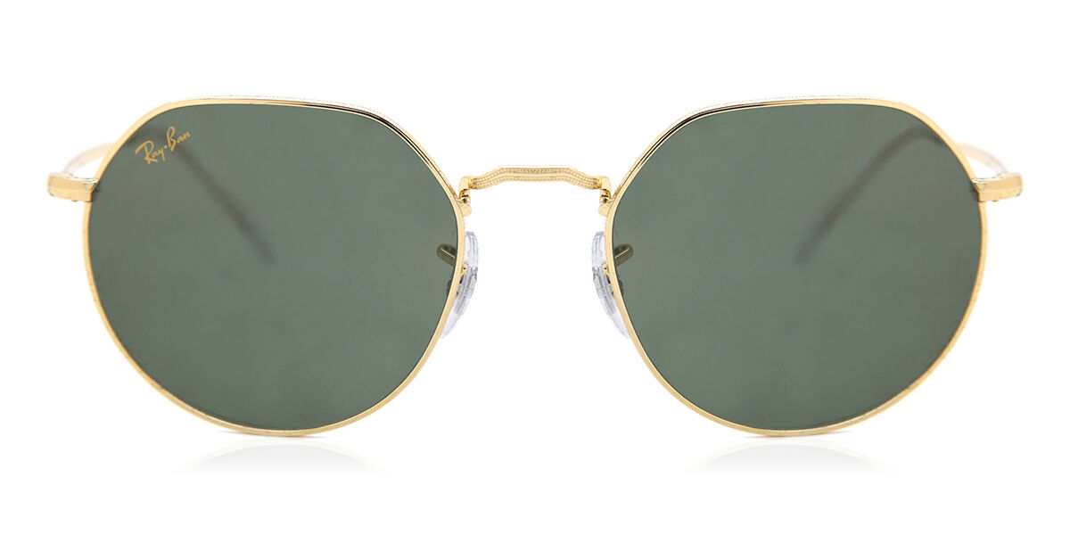 Ray-Ban RB3565 Jack 919631 Oval Gold Sunglasses | SmartBuyGlasses